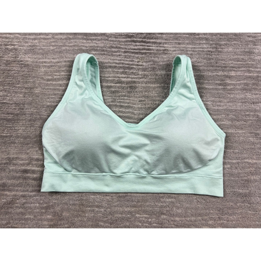 Jockey Bralette Womens XXL Mint Green Seamless V-Neck Wire-Free Padded Comfort